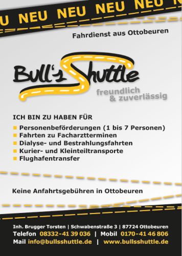 Bulls Shuttle in Ottobeuren - Fahrdienst